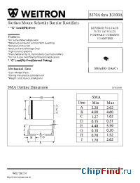 Datasheet B370A manufacturer Weitron