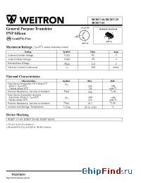 Datasheet BC807-16 manufacturer Weitron