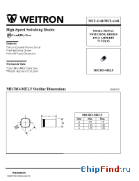 Datasheet MCL4148 manufacturer Weitron