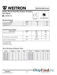 Datasheet MUN5212DW manufacturer Weitron