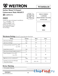 Datasheet STM6920A manufacturer Weitron
