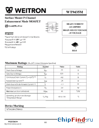Datasheet STM9435 manufacturer Weitron