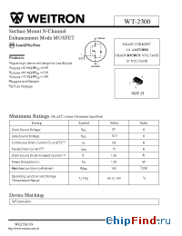 Datasheet WT-2300 manufacturer Weitron