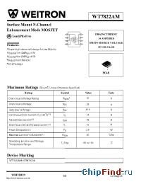 Datasheet WT7822AM manufacturer Weitron