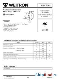Datasheet WTC2302 manufacturer Weitron