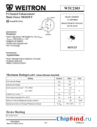 Datasheet WTC2303 manufacturer Weitron