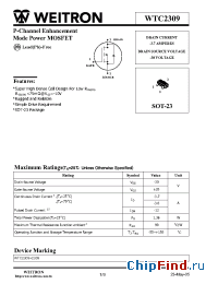 Datasheet WTC2309 manufacturer Weitron