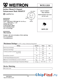 Datasheet WTU1333 manufacturer Weitron
