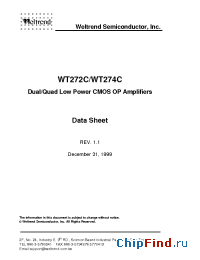 Datasheet WT272 manufacturer Weltrend