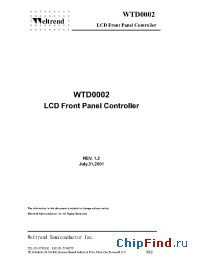 Datasheet WTD0002 manufacturer Weltrend