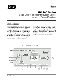 Datasheet ISD1200 manufacturer Winbond