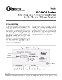 Datasheet ISD4004-10MS manufacturer Winbond