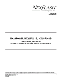 Datasheet NX25F011B manufacturer Winbond
