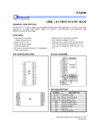 Datasheet W24100-70LE manufacturer Winbond