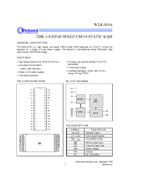 Datasheet W24L010AJ-10 manufacturer Winbond