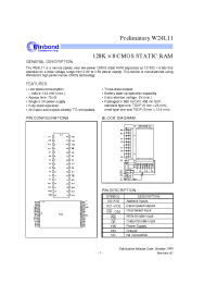 Datasheet W24L11S-70L manufacturer Winbond
