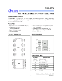 Datasheet W24L257AJ-15 manufacturer Winbond