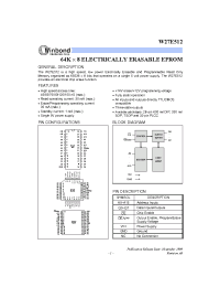 Datasheet W27E512P manufacturer Winbond