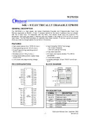 Datasheet W27E520W-90 manufacturer Winbond