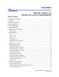 Datasheet W28V400T manufacturer Winbond