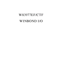 Datasheet W83977CTF manufacturer Winbond