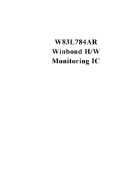Datasheet W83L784AR manufacturer Winbond