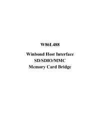 Datasheet W86L488Y manufacturer Winbond