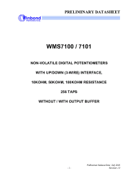 Datasheet WMS7100100S manufacturer Winbond