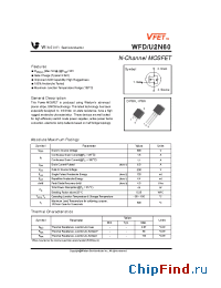 Datasheet WFU2N60 manufacturer Wisdom