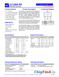Datasheet AG604-89 manufacturer WJ
