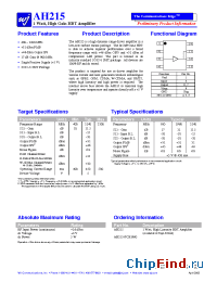 Datasheet AH215-PCB1960 manufacturer WJ