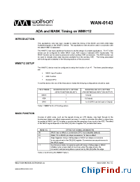 Datasheet WAN-0143 manufacturer Wolfson