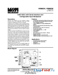 Datasheet WM0834/8 manufacturer Wolfson