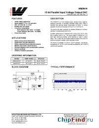 Datasheet WM2619C manufacturer Wolfson