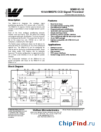 Datasheet WM8143-10CFT/V manufacturer Wolfson