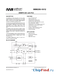 Datasheet WM8200-10IFL manufacturer Wolfson