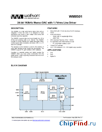 Datasheet WM8501GERV manufacturer Wolfson