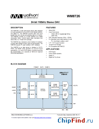 Datasheet WM8726GRV manufacturer Wolfson