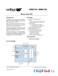 Datasheet WM8739LEDS/R manufacturer Wolfson