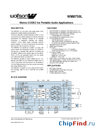 Datasheet WM8750LEFL manufacturer Wolfson