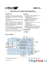 Datasheet WM8751LSEFL/R manufacturer Wolfson