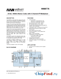 Datasheet WM8776EFT manufacturer Wolfson