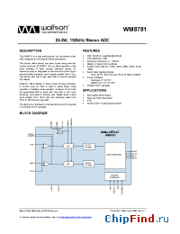 Datasheet WM8781 manufacturer Wolfson