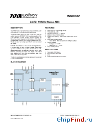 Datasheet WM8782 manufacturer Wolfson