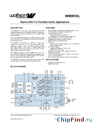 Datasheet WM8955LSEFL manufacturer Wolfson
