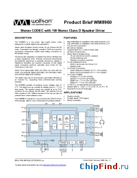 Datasheet WM8960 manufacturer Wolfson