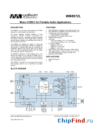 Datasheet WM8972LEFL manufacturer Wolfson