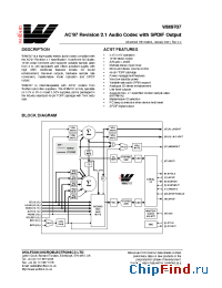 Datasheet XM9707CFT/V manufacturer Wolfson
