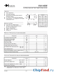 Datasheet 1N4148W-T3 manufacturer WTE
