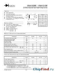 Datasheet 1N4150W manufacturer WTE